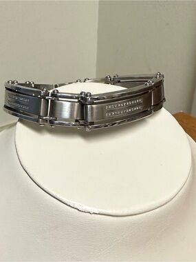 Men's Stainless Steel 15mm Diamond .20ctw Accented Bracelet
- Silver